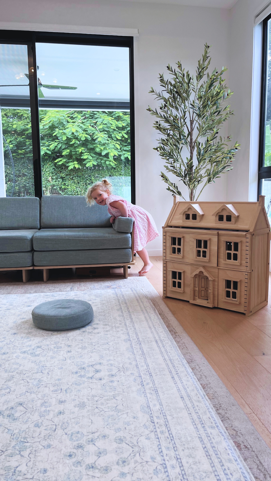 Little Wiwa cushioned play rug in a modern Singapore living room
